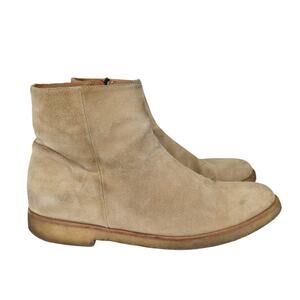 Common Projects Tan‎ Suede Ankle Boots British Chelsea Side Zip Men's 12 EU 45